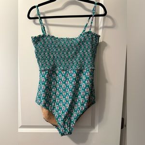 J. Crew Smocked Swimsuit, Size L